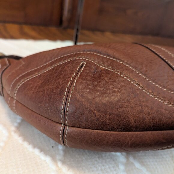 Coach Vtg Dylan Soho Pebbled Leather Hobo Bag Braided Handle - Picture 8 of 12